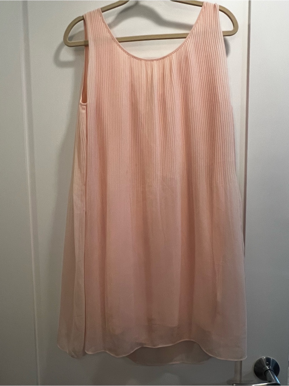Sézane Light Pink Pleated A-Line Women's dress